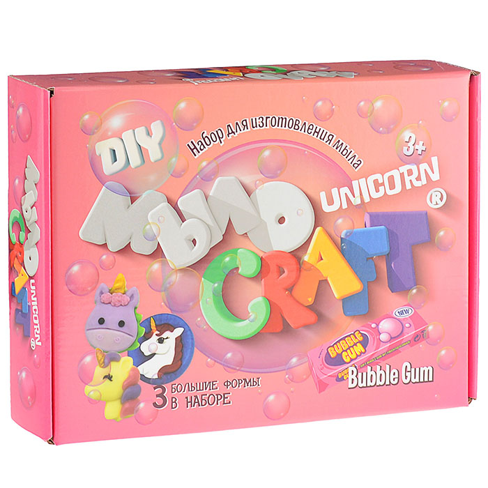 Набор для опытов и экспериментов"Мыло Craft. Unicorn. Бабл Гам" 891 / 342918