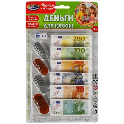 Деньги для касс, блист.17,2*28,5*5см ИГРАЕМ ВМЕСТЕ,  ZY323611-R