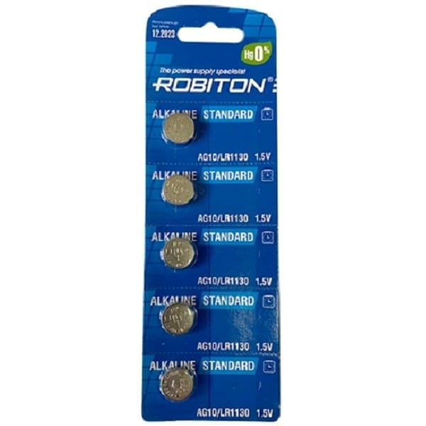 Элемент питания ROBITON R-AG10-0-BL5 AG10 LR1130 (Цена за 1 шт.)