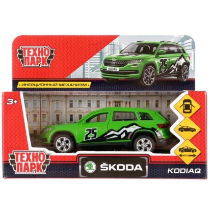 Машина металл SKODA KODIAQ СПОРТ длина 12 см, двери, багаж, инерц, кор. Технопарк KODIAQ-S