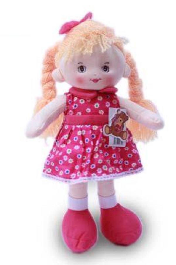 Кукла платье малиновое в цветочек муз К569-45В(DL) 
