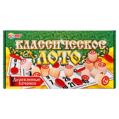 Лото классическое деревянное. настольные игры Умные игры 379130