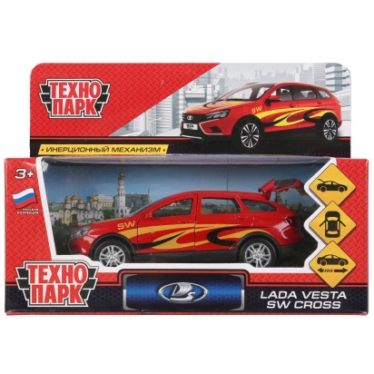 Машина металл LADA VESTA SW CROSS СПОРТ, длина 12 см, инерц. 9748R в кор. VESTA-CROSS-S