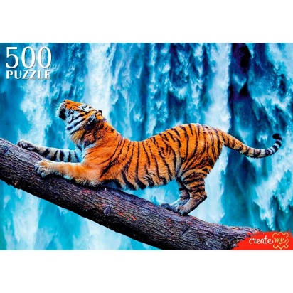 Пазл 500 Тигр у водопада   ШТП500-8717 / 936-672