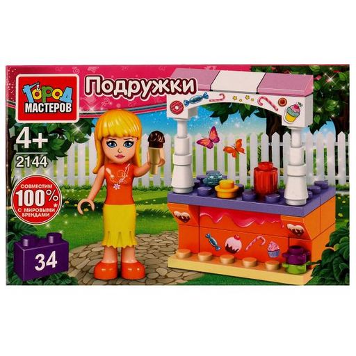 Конструктор ларек Со сладостями, 34 дет. Город мастеров 2144-AA