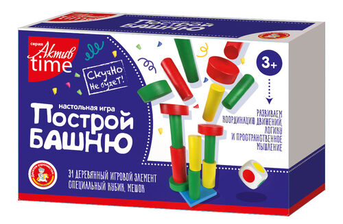 Игра настольная "Построй башню" №04329