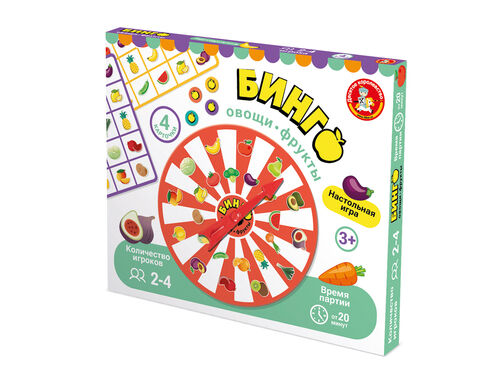 Игра настольная "Бинго.Овощи-фрукты" 05602 / 470090