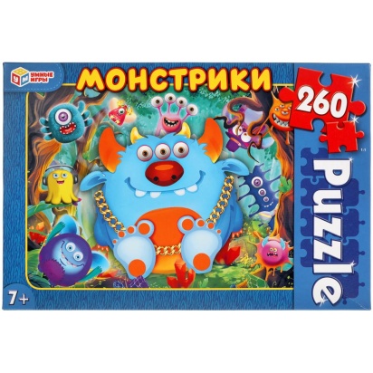 Монстрики.  Пазлы классические в коробке.  Пазл 260 деталей. 311060