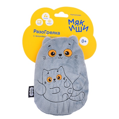 Игрушка с вишневыми косточками (Разогрелка Кошка с котёнком)  917 / 475715