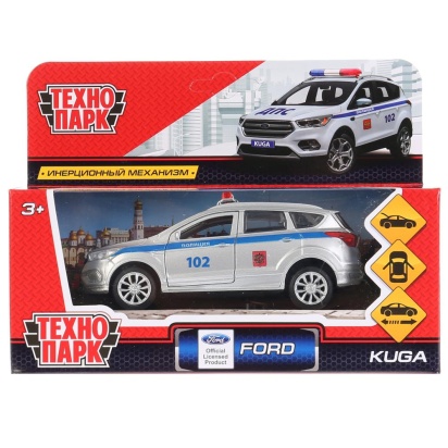 ТМ Технопарк. Машина металл "FORD KUGA" 12см, открыв. двери, инерц, СЕРЫЙ KUGA-GY