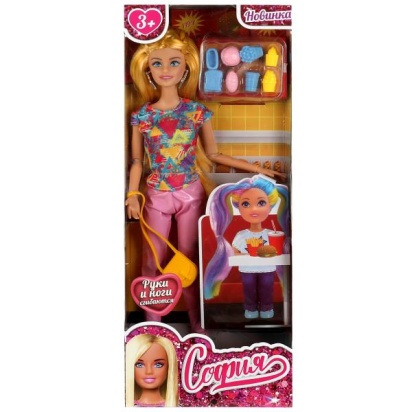 Кукла 29 см София , руки и ноги сгиб, акс, КАРАПУЗ   66001-SET13-S-BB