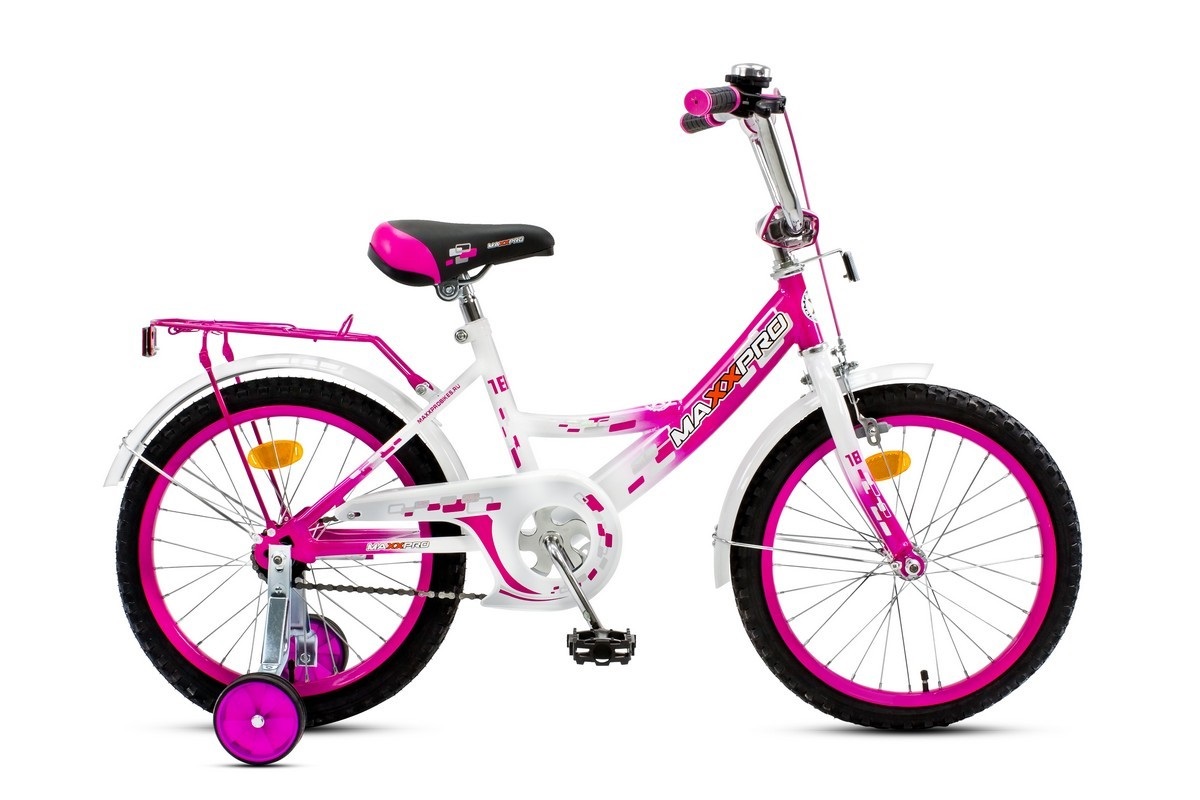 18 Велосипед MAXXPRO-18-5 (розово-белый)