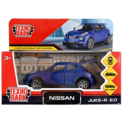 Машина металл NISSAN JUKE-R 2.0 SOFT 12 см, двер, багаж, инерц, синий, JUKE-12FIL-BU