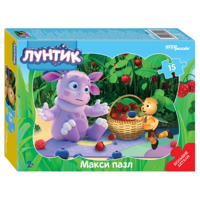 Пазл 15 МАКСИ Контурный Лунтик 65004