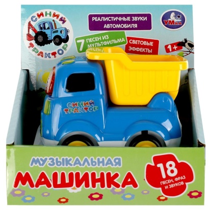 Музыкальная машинка СИНИЙ ТРАКТОР 18 песен,фраз,звуков.кор.бат Умка  1805A195-R