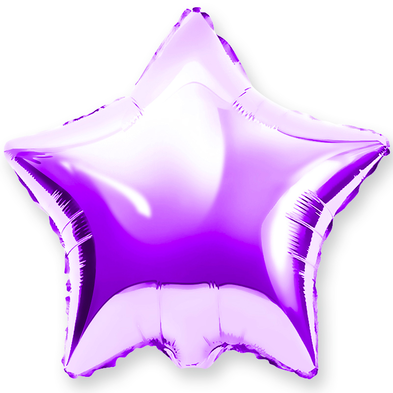 Шар (18-46 см) Звезда, Фиолетовый, 120106