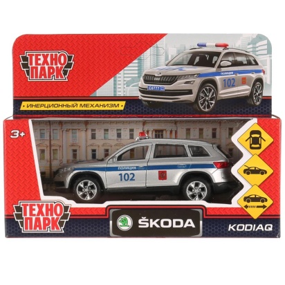 Машина металл "SKODA KODIAQ ПОЛИЦИЯ", длина 12 см, откр дв, багаж, инерц. KODIAQ-P