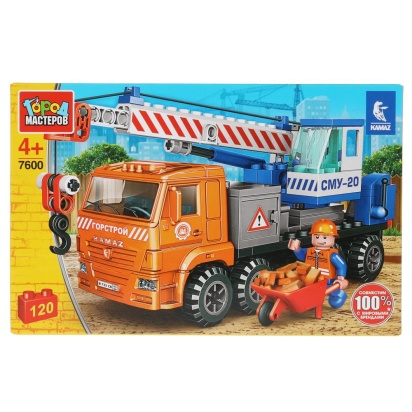 KAMAZ конструктор камаз: КРАН, 120 дет. Город мастеров 7600-KK