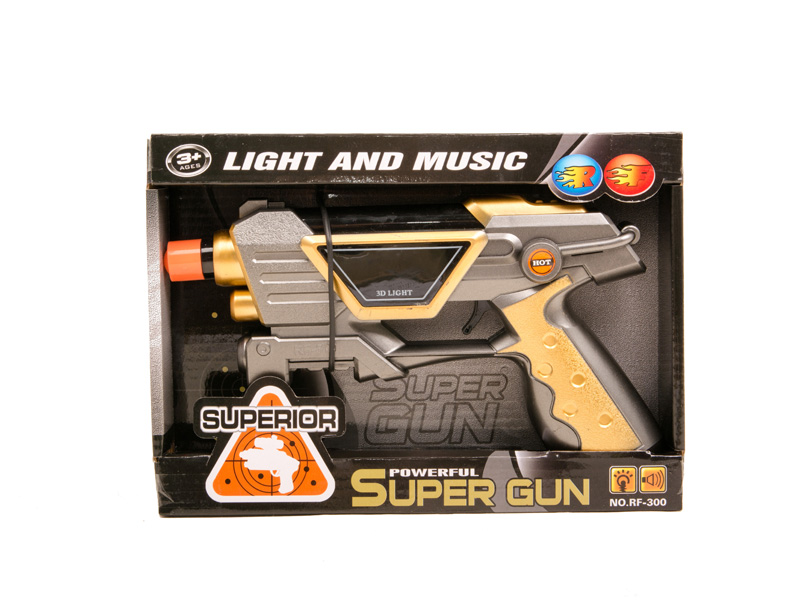 Игрушка Пистолет, свет/звук, коробка 3746