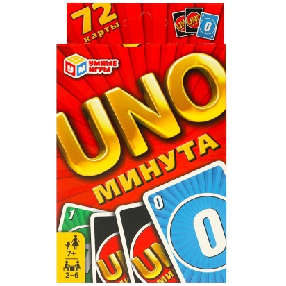 UNO-минута. Карточная игра UNO. 92х130х22 мм. Умные игры , 361372