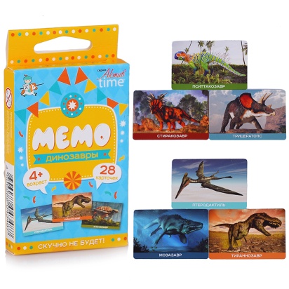 Игра настольная "Мемо" Динозавры. Серия АКТИВ time  04348 / 386316