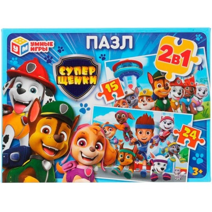 Пазл 2в1 15 и 24 д Суперщенки 402428