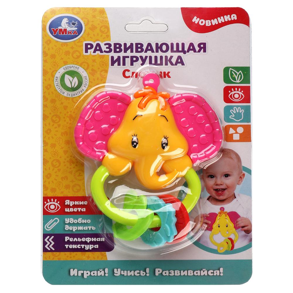 Развивающая игрушка слоник на блист Умка 1602M118-Y1-R