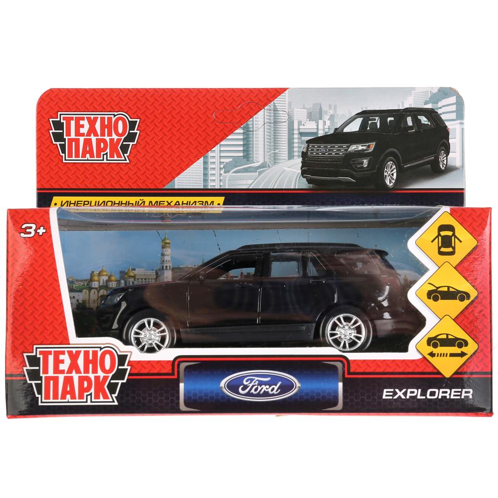 Машина металл "FORD EXPLORER" 12см, открыв. двери, инерц, черный в кор. Технопарк, EXPLORER-BK