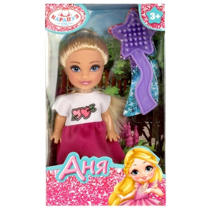 Кукла Анечка 12см, акс., кор КАРАПУЗ  ANNA-C3-BB