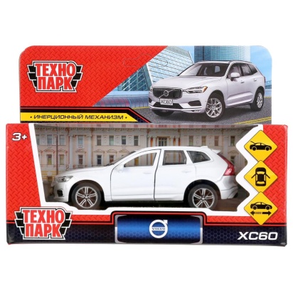 Машина металл "volvo xc60 r-desing" 12см, открыв. двери, инерц., белый в кор. Технопарк XC60-12-WH
