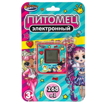 Электронная логическая игра питомец, девочки, блист.12*17*2см ИГРАЕМ ВМЕСТЕ   ZY770551-R10