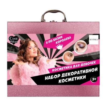 Косметика ДЛЯ ДЕВОЧЕК KVINKA тени для век, румяна Cool Star   135393-CARD-ML