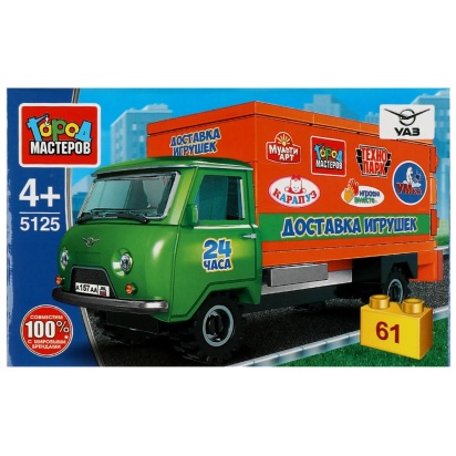 UAZ конструктор УАЗ кунг, 61 дет. Город мастеров SB-5125