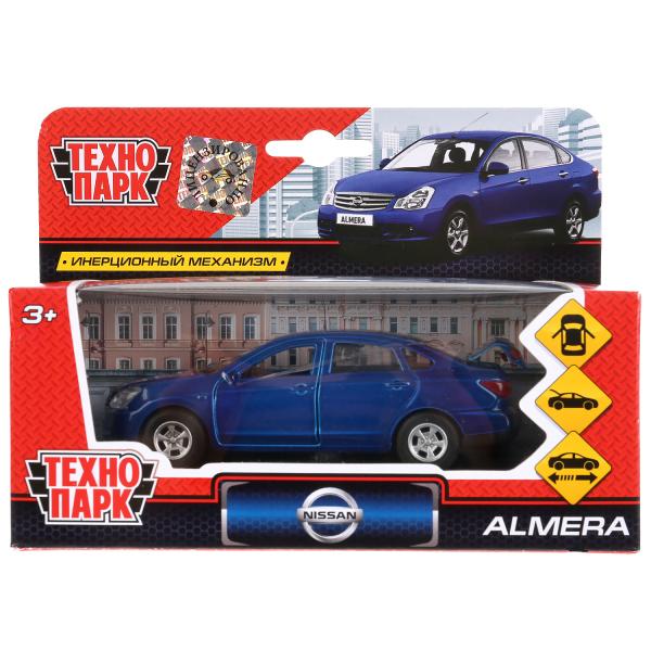 Машина металл NISSAN almera 12 см, двери, багаж., инерц., кор. Технопарк SB-17-47-NA(BU)-WB