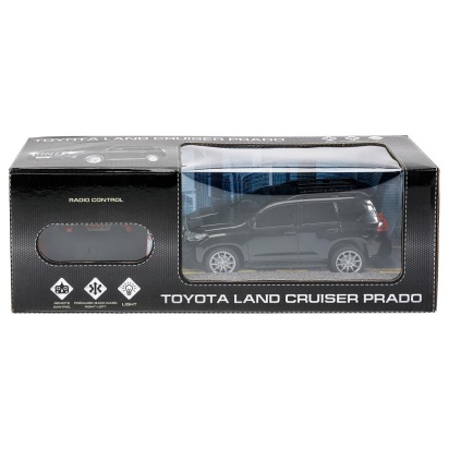 Машина ру TOYOTA PRADO свет, 19 см, черн, кор -   PRADO-19L-BK