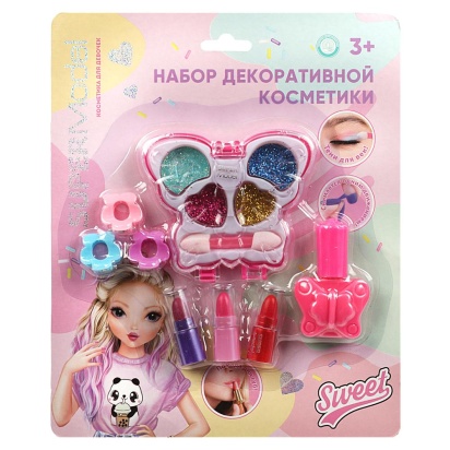 Косметика ДЛЯ ДЕВОЧЕК тени для век с блестками, помада, лак МИЛАЯ ЛЕДИ   70535E-TM-ML