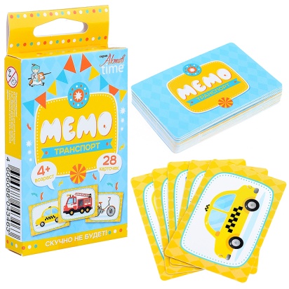 Игра настольная "Мемо" Транспорт. Серия АКТИВ time  04346 / 352122