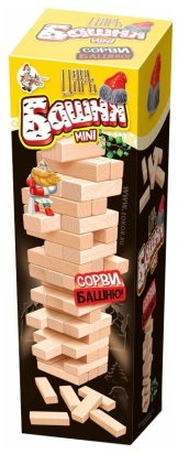 Игра для детей и взрослых "Царь Башня mini" (падающая башня) 02791