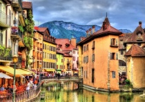 Алмаз мозаика (блест.) 30х40 см, без подр., с полн.зап. (34цв.) СТАРИННЫЙ ГОРОД НА ВОДЕ (Арт. WL001)