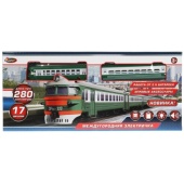 Железная дорога ЭЛЕКТРИЧКА свет-звук дл.пути 280см кор.46,7*20,5*4,4см ИГРАЕМ ВМЕСТЕ YG96613-R