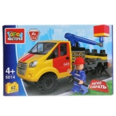 Конструктор Газель:подъёмник, с фигуркой, 62дет,KK-5014-R