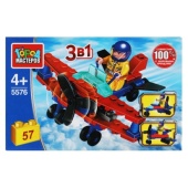 Конструктор САМОЛЕТ 3в1, 57 дет. 5576-KK Конструктор САМОЛЕТ 3в1, 57 дет. 5576-KK
