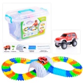 Гибкий трек "Большое пут-е" 102 дет,пещера,машинка, светится в темноте, Т10201