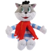 Игрушка мягкая Союзмультфильм кот матроскин, 18см, муз. чип, в пак. Мульти-пульти V62523-18