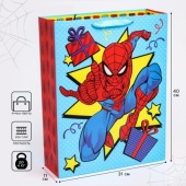 Пакет ламинат вертикальный "С Днем Рождения!", Человек-паук, 31х40х11 см   4628816   