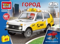 Конструктор LADA 4x4 ТАКСИ, 40 дет. (легко собрать) Город мастеров  55005-KK
