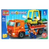 KAMAZ конструктор камаз ПЕРЕВОЗЧИК с погрузчиком, 131 дет. Город мастеров 5104-KK KAMAZ конструктор камаз ПЕРЕВОЗЧИК с погрузчиком, 131 дет. Город мастеров 5104-KK
