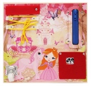 Бизиборд (25х25) "ПРИНЦЕССА И ЕДИНОРОГ" (арт. 0003604) ПЭТ