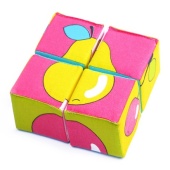 Игрушка кубики Собери картинку (Ягоды, Фрукты, Овощи) 4 кубика  337М