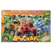 Динокары. Настольная игра-ходилка. 217х330х27 мм. Умные игры   401562     